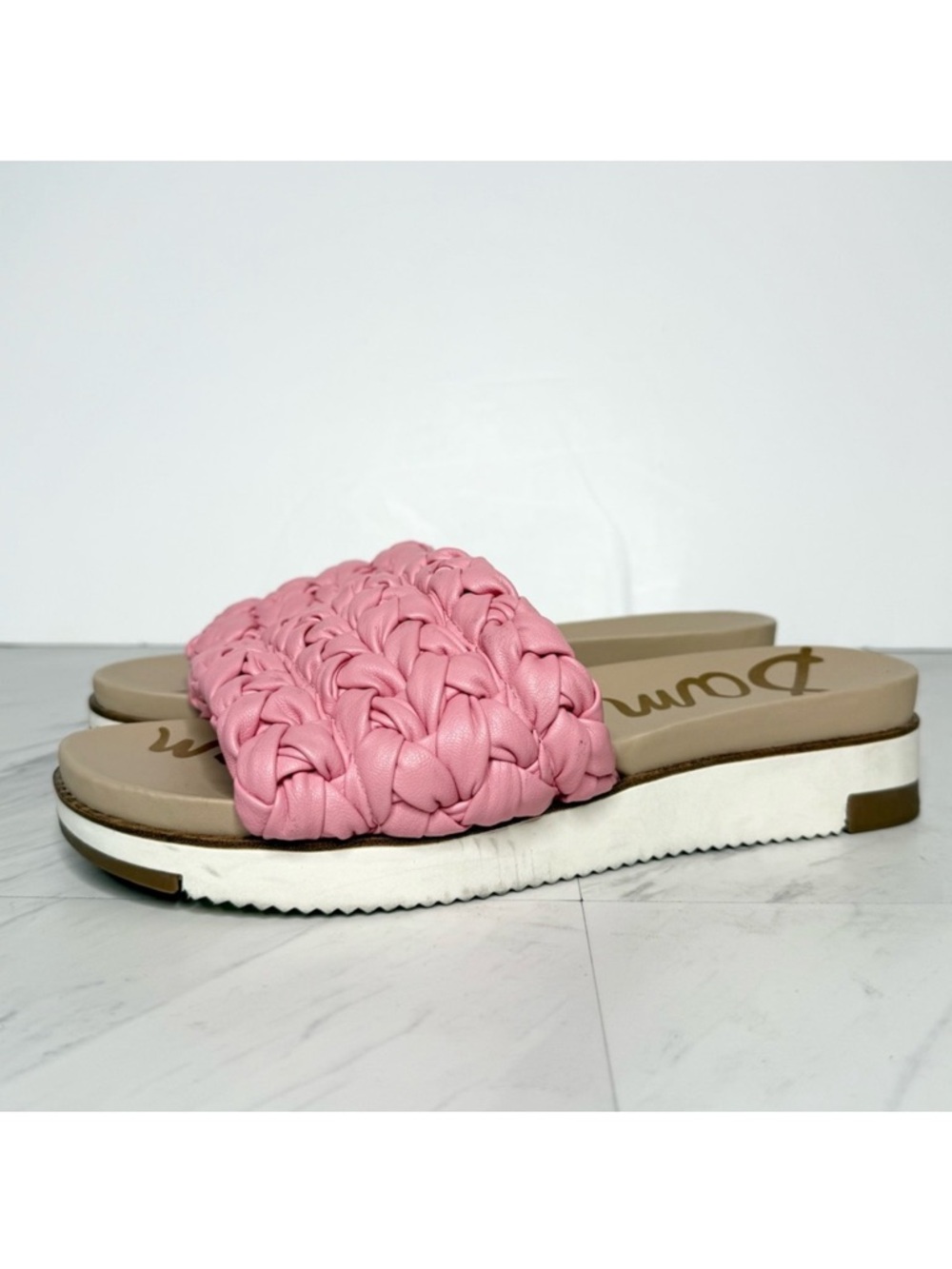 Sam Edelman Ainslie Braided Pink Slide Sandal 8 1/2 M